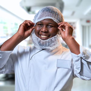 Disposable beard cover for hygiene and food safety environments
