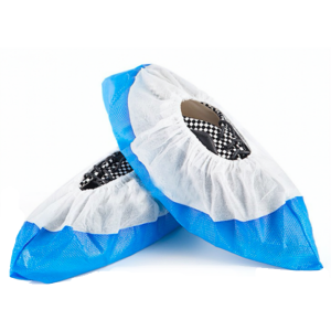 Disposable nonwoven shoe covers for hygiene and infection control